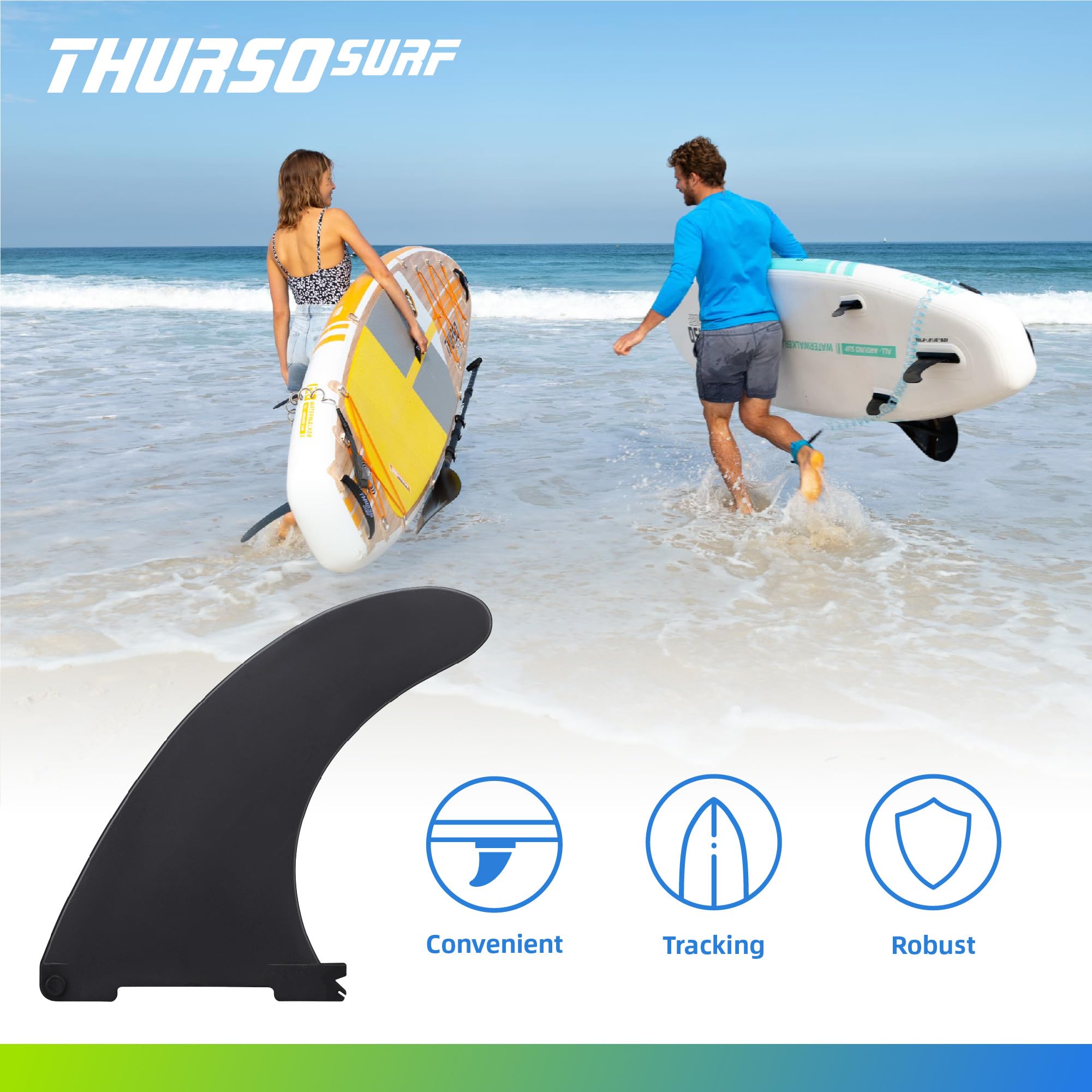 THURSO SURF Aletas de Bloqueo rápido: Elige Entre Aletas centrales/Aletas Laterales