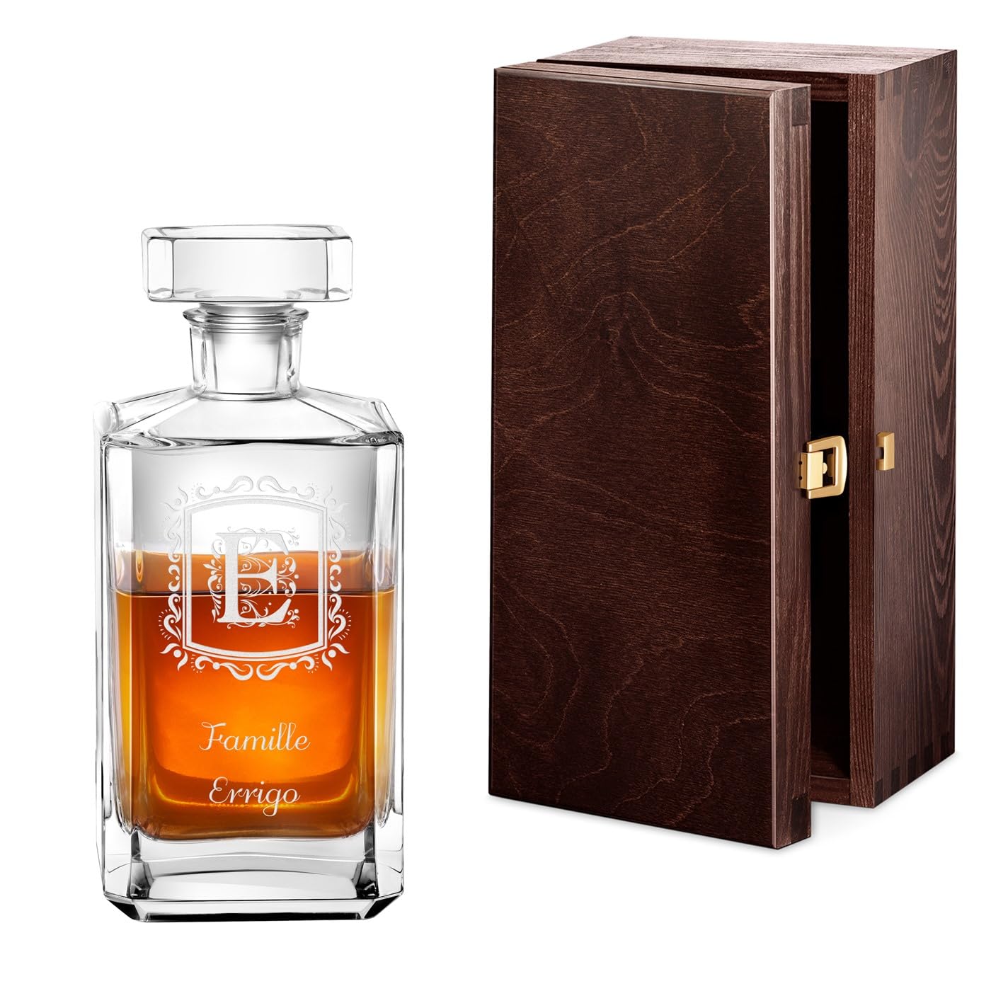 Carafe à whisky gravé avec lettre : cadeau d'anniv de couple