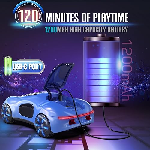 Miniatura 3 de Auto de control remoto con detección de gestos, auto de acrobacias a control remoto con rociado ligero y sonido, 2.4 GHz Hobby RC Cars Toy para