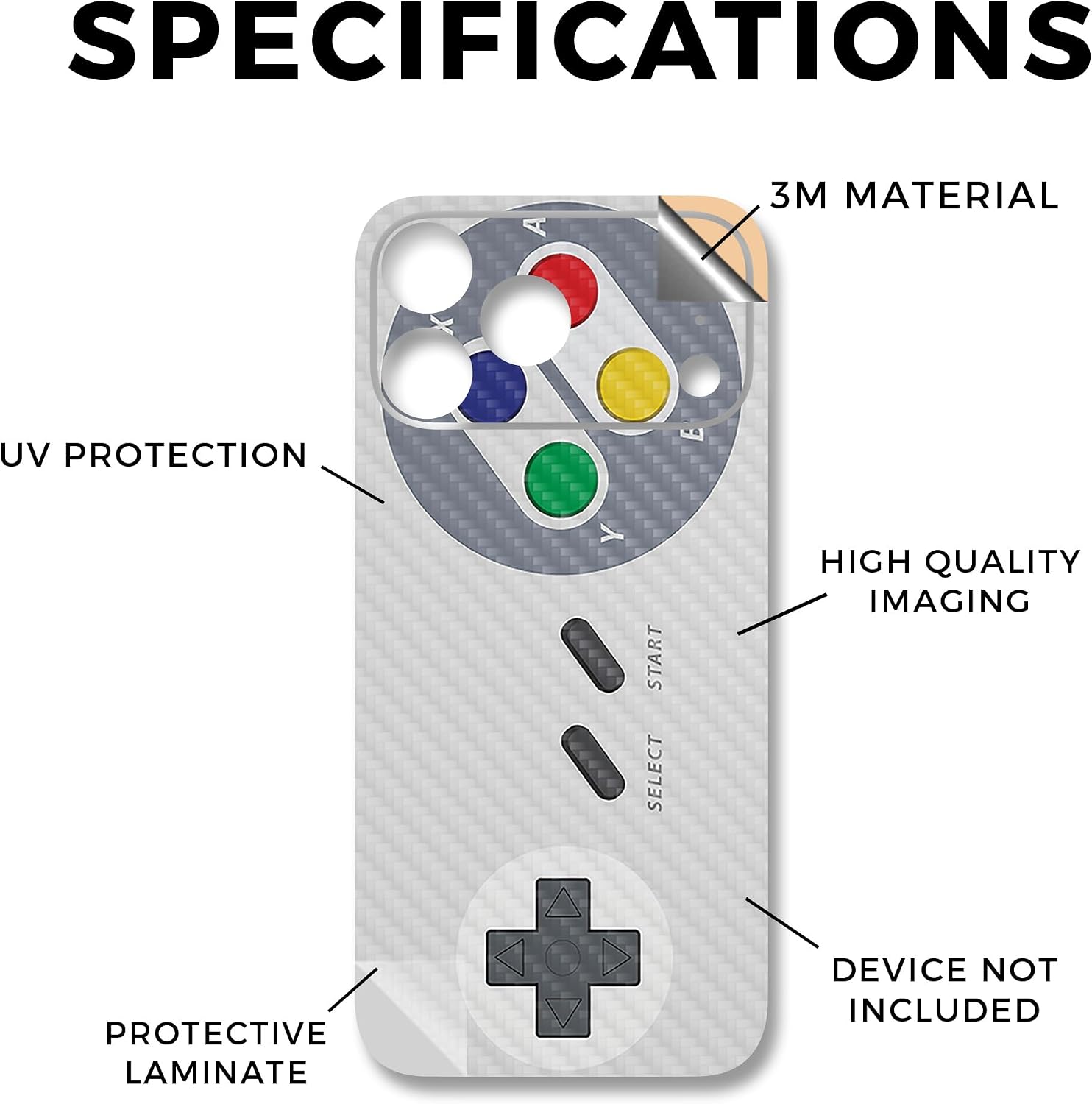 Carbon Fiber Phone Skin Compatible with Apple iPhone 17 Pro Max - Retro Gamer 1 - Premium 3M Vinyl Protective Wrap Decal Cover - Easy to Apply | Crafted in The USA by MightySkins