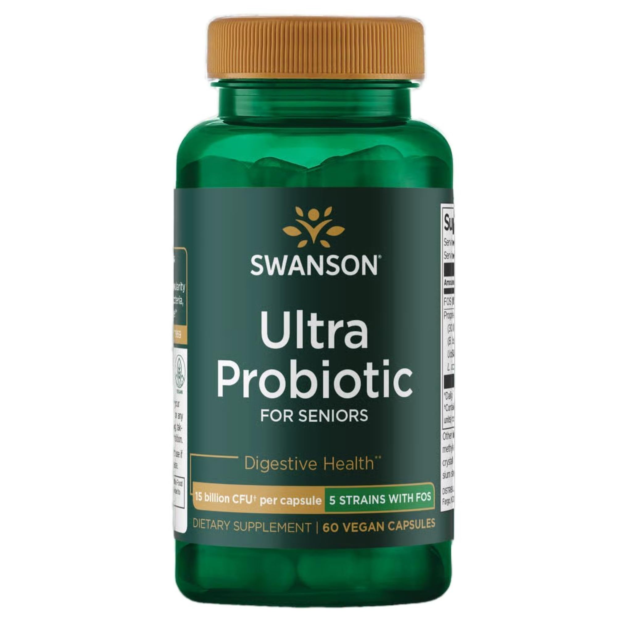 Swanson Ultra Probiotic for Seniors 30 Billion CFU, 60 Veg Capsules