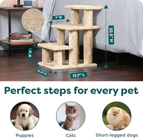 Miniatura 4 de furhaven fácil paso escaleras de mascotas, Crema