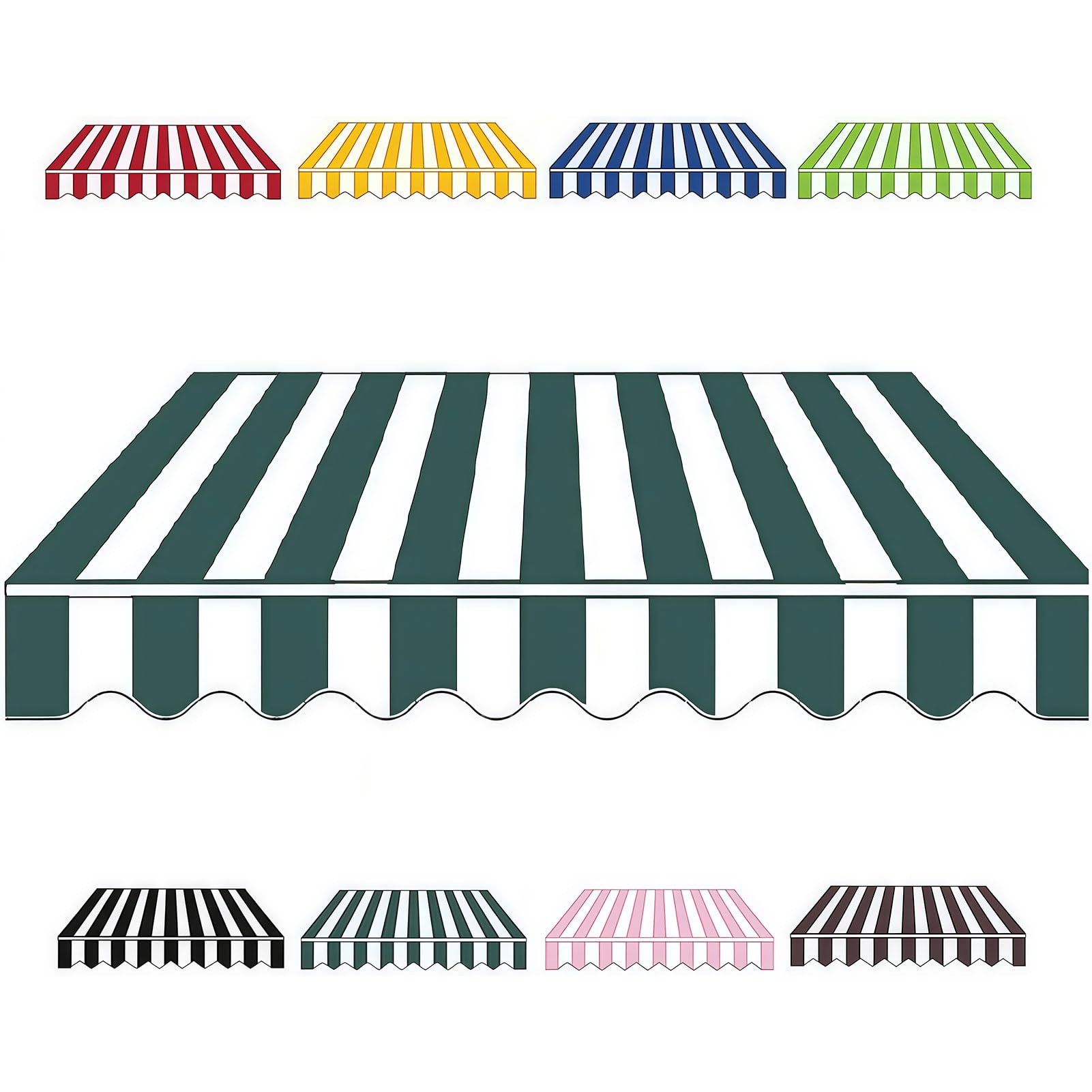 ZLSXAOASP Retractable Patio Awning, Outdoor Sun Shade Shelter with Crank Handle, Heavy Duty Aluminum Frame for Deck, Backyard, Garden, Balcony