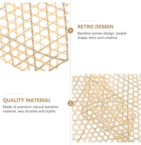 Miniatura 2 de BESPORTBLE 10 piezas de decoración de pared de mimbre 3D, panel hexagonal de mimbre, decoración de pared, arte geométrico, escultura de pared, arte