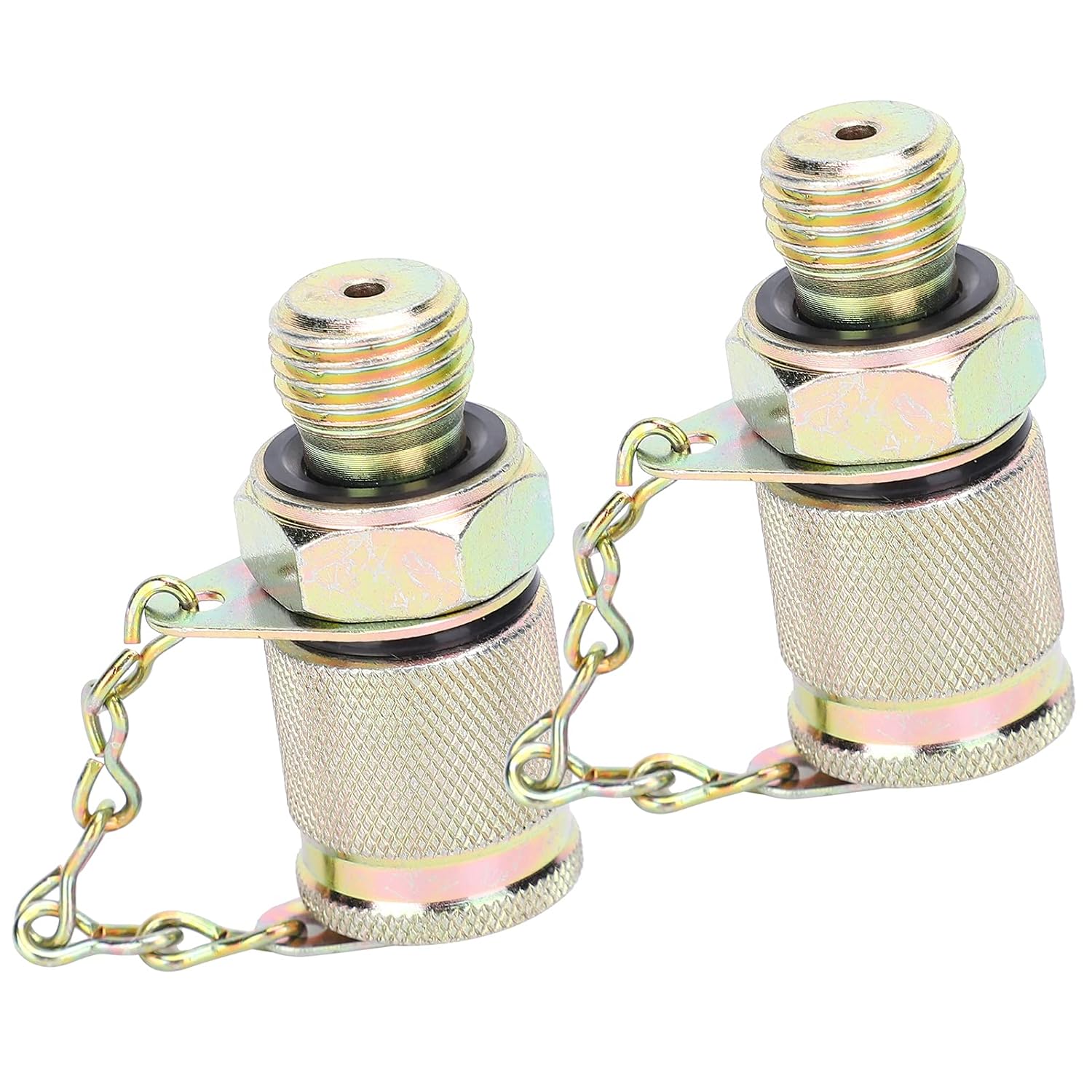 2Pcs Hydraulic Pressure Test Coupling Kit, High Pressure Hose Fitting Measuring Point Coupling Tool for Lubrication, Exhaust, Hydraulic System Pressure Detection and Sampling(1/4in?M16 x 2)