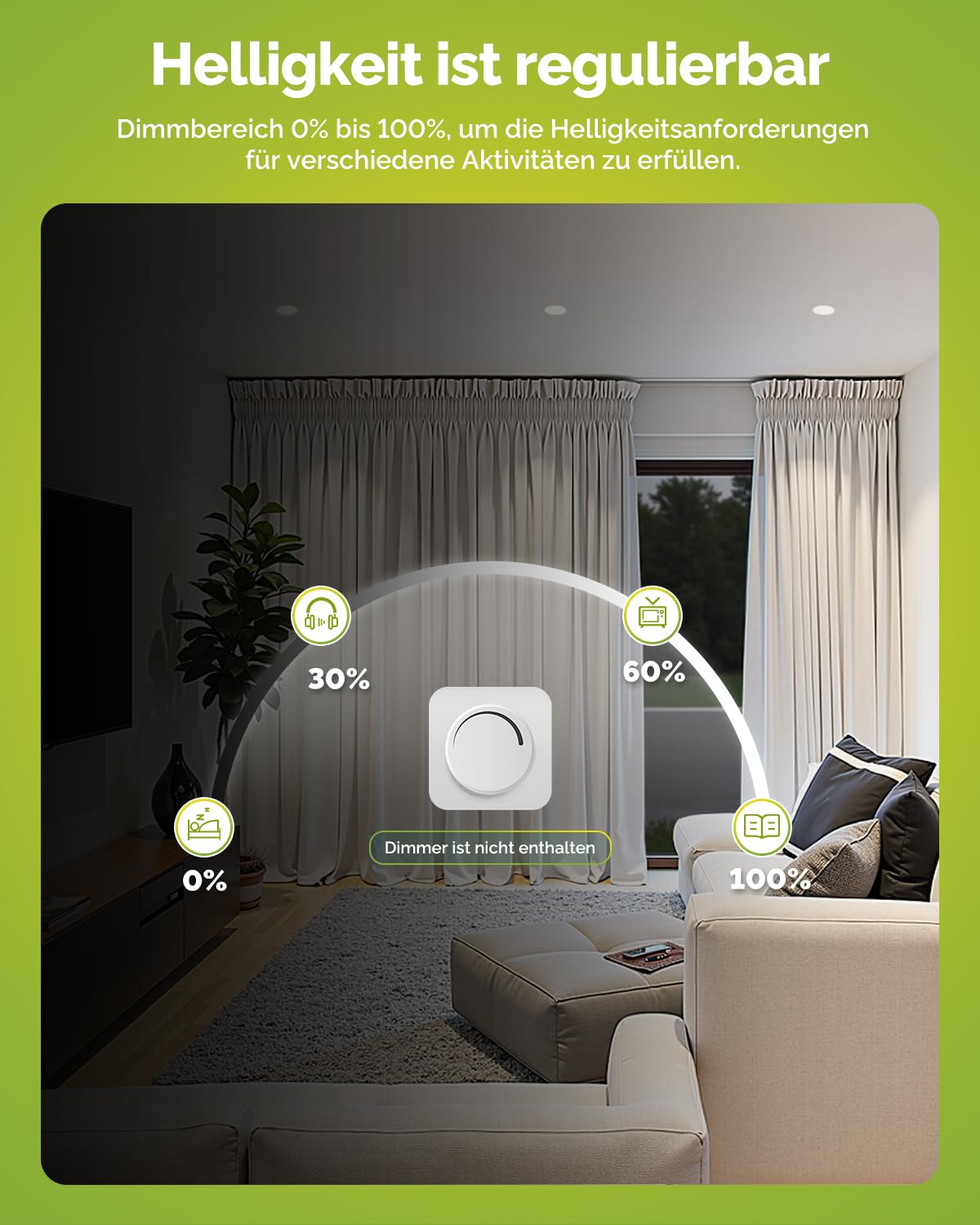 Fondiiz LED Einbaustrahler 230V Dimmbar, 12er Set LED Spots 68mm Lochmaß, 5W Deckenspots Flach Warmweiß 2700K Neutralweiß 4000K Kaltweiß 6000K, IP44 Spots Deckenleuchte für Badezimmer Küche, Weiß