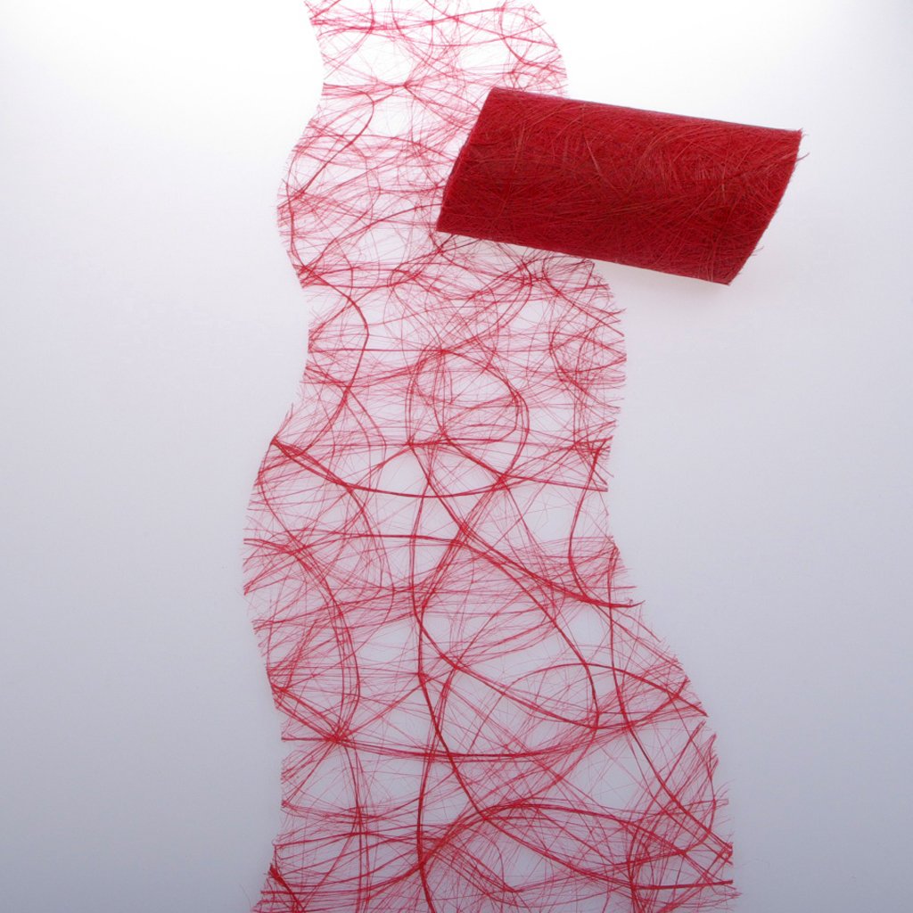 Chemin de table Sizoweb rouge anti-effilochage pour grands banquets et tables