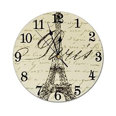 Vintage Eiffel Tower Wall Clock Battery Operated Silent Round Clock Paris Theme Wall Decor for Vintage Eiffel Tower Wall Clock Battery Operated Silent Round Clock Paris Theme Wall Decor for item