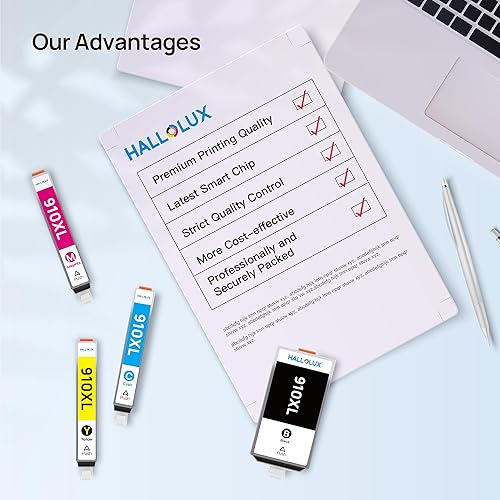 Miniatura 7 de HALLOLUX Cartuchos de tinta 910XL para impresoras HP 910 XL para HP 910 XL 910XL 910XL, paquete combinado compatible con impresora Officejet Pro