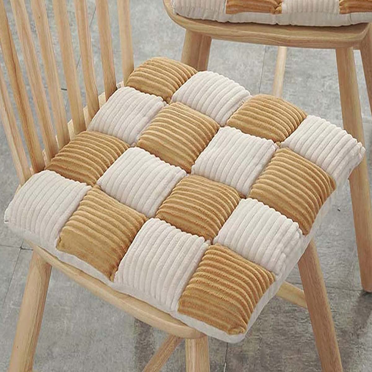 Cojines de asiento para sillas de comedor de pana y algodon