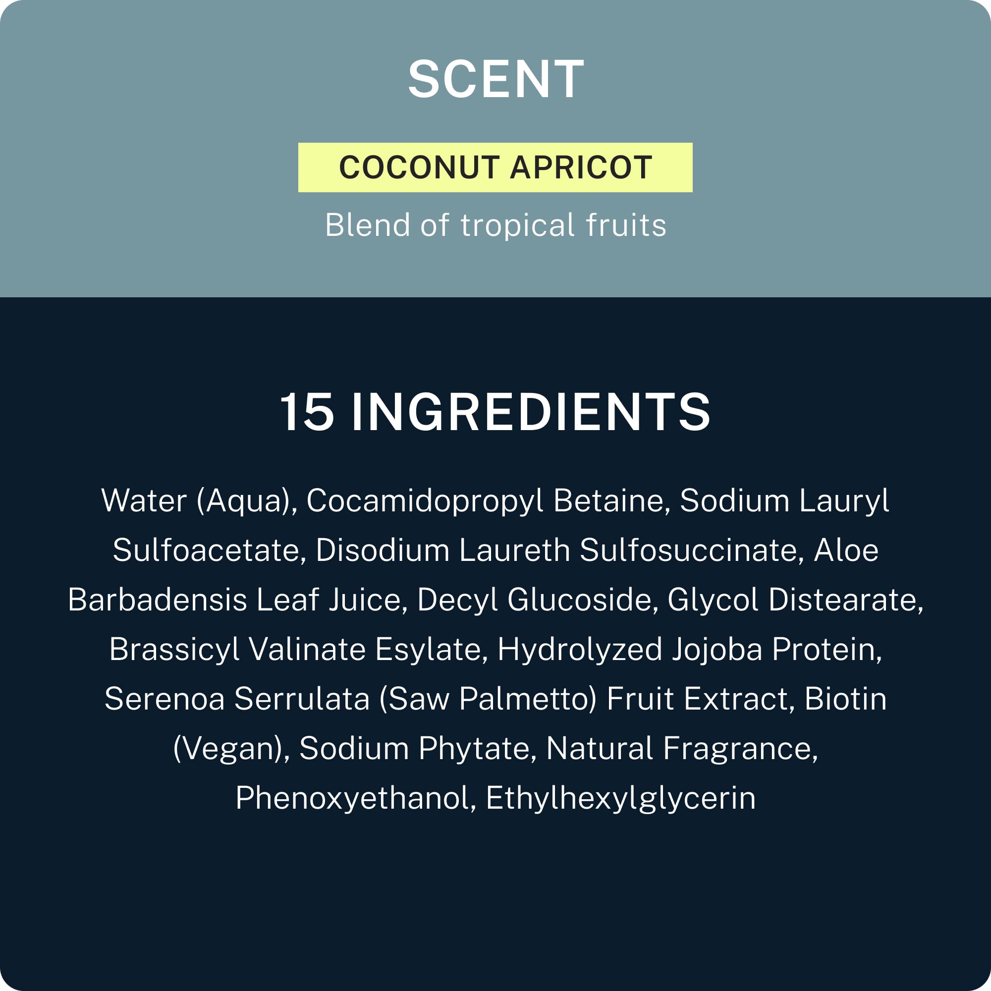 Blu Atlas Shampoo naturale da uomo, per tutti i tipi di capelli, shampoo per una pulizia delicata e idratazione profonda, vegano, senza solfati e parabeni, cocco e albicocca, 227 ml