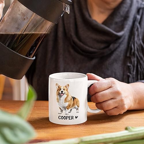 Miniatura 156 de Taza de café negra personalizada con nombre Chow Chow Chow de 11 onzas, taza de café blanca personalizada para perros Chow Chow, regalos para Chow