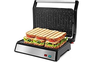 Aigostar Panini Press, Sandwich Maker, and Indoor Electric Grill