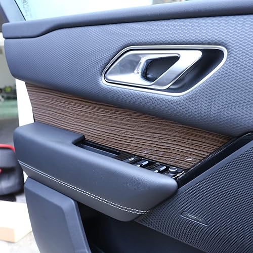 Miniatura 4 de CHEYA Arenas de madera grano ABS plástico para Land Rover Range Rover VELAR 2017 2018 puerta interior del coche manija panel cubierta Trim 4 unids