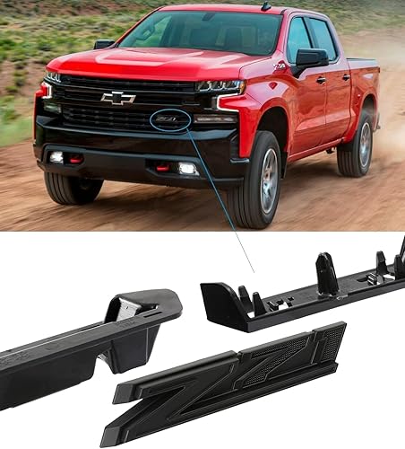 Miniatura 2 de Reemplazo de emblema de rejilla Z71 2019-2021 para generación Silverado, negro mate