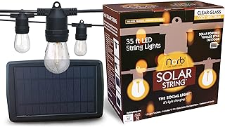 NorbSOLAR 35FT Solar String Lights - Outdoor Weatherproof LED Lights, Co...