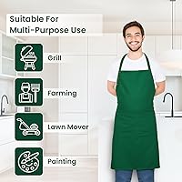 Vista 7 de Kitchen Apron Cotton Waterdrop Resistant with adjustable Aprons for Women with Pockets 9 Color option Cooking