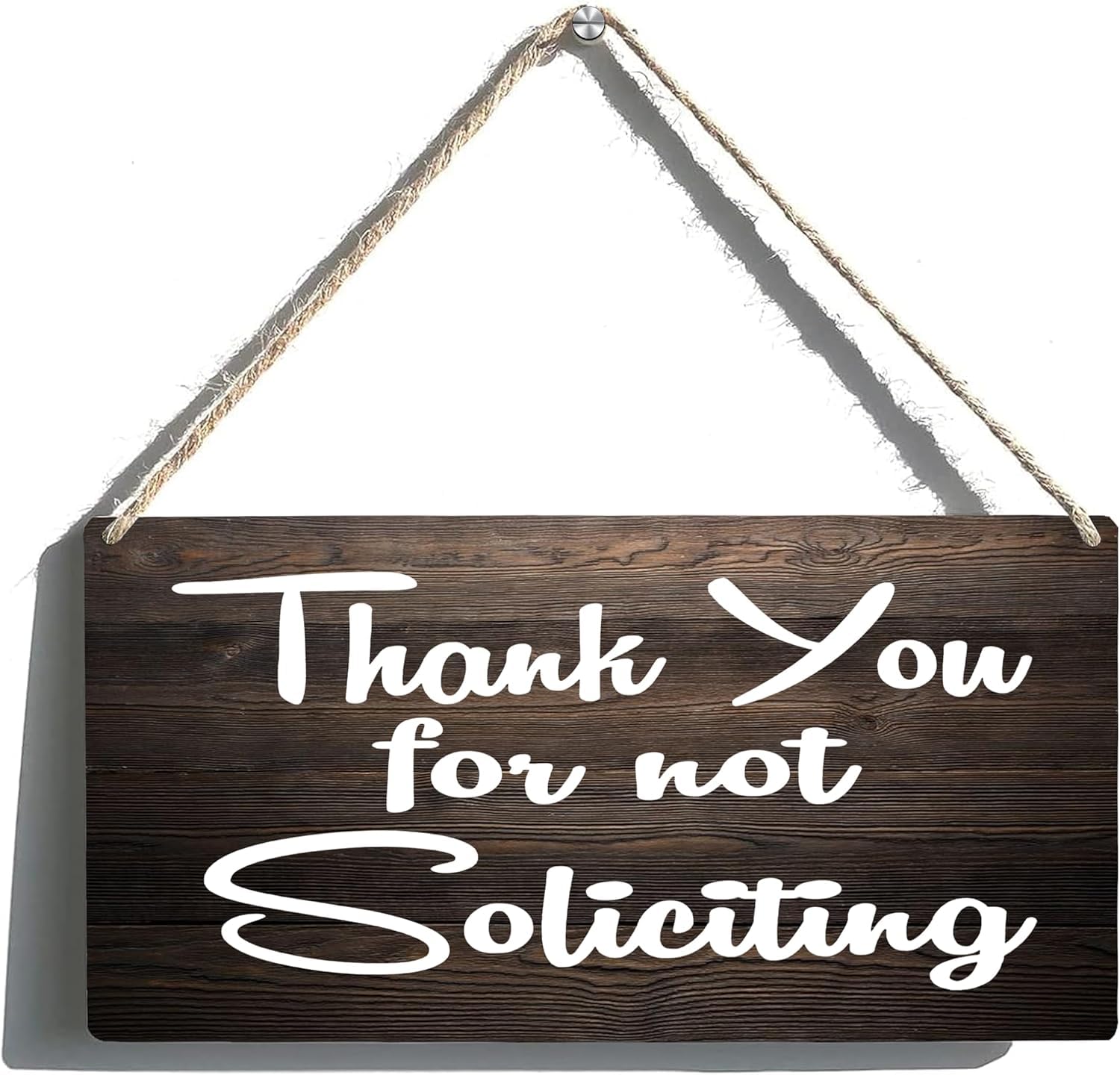 Wooden Sign Thank You for Not Soliciting Home Signs Decor Wooden Sign Home Decor Wall Decor,Rustic Gift 8x12 Inch