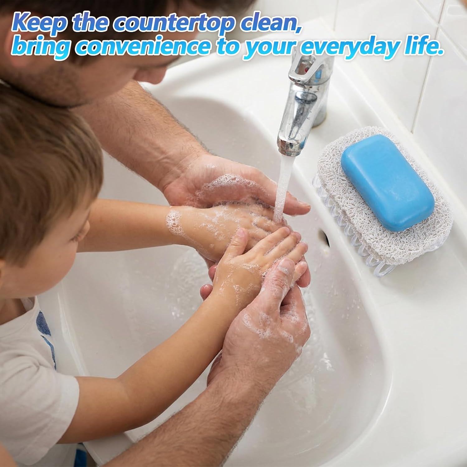 2 Pieces Soap Dish Holder Clear Plastic Self Draining Soap Tray with White PVC Soaps Saver Pad for Bathroom Kitchen Shower Countertop