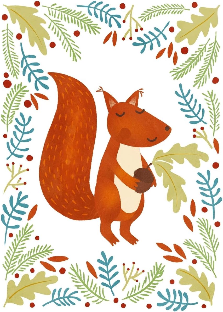 Notes: A Blank Lined Journal with Squirrel and Acorn Cover Art