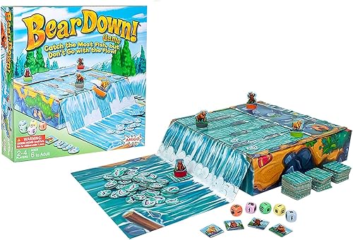 Bear Down! Juego de mesa de azulejos deslizantes para familias y niños a partir de 6 años
