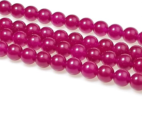 Miniatura 126 de MJDCB Natural Multicolor Volcanic Lava Stone Round Loose Stone Beads DIY for Jewelry Bracelet Making 15" (6mm, White)