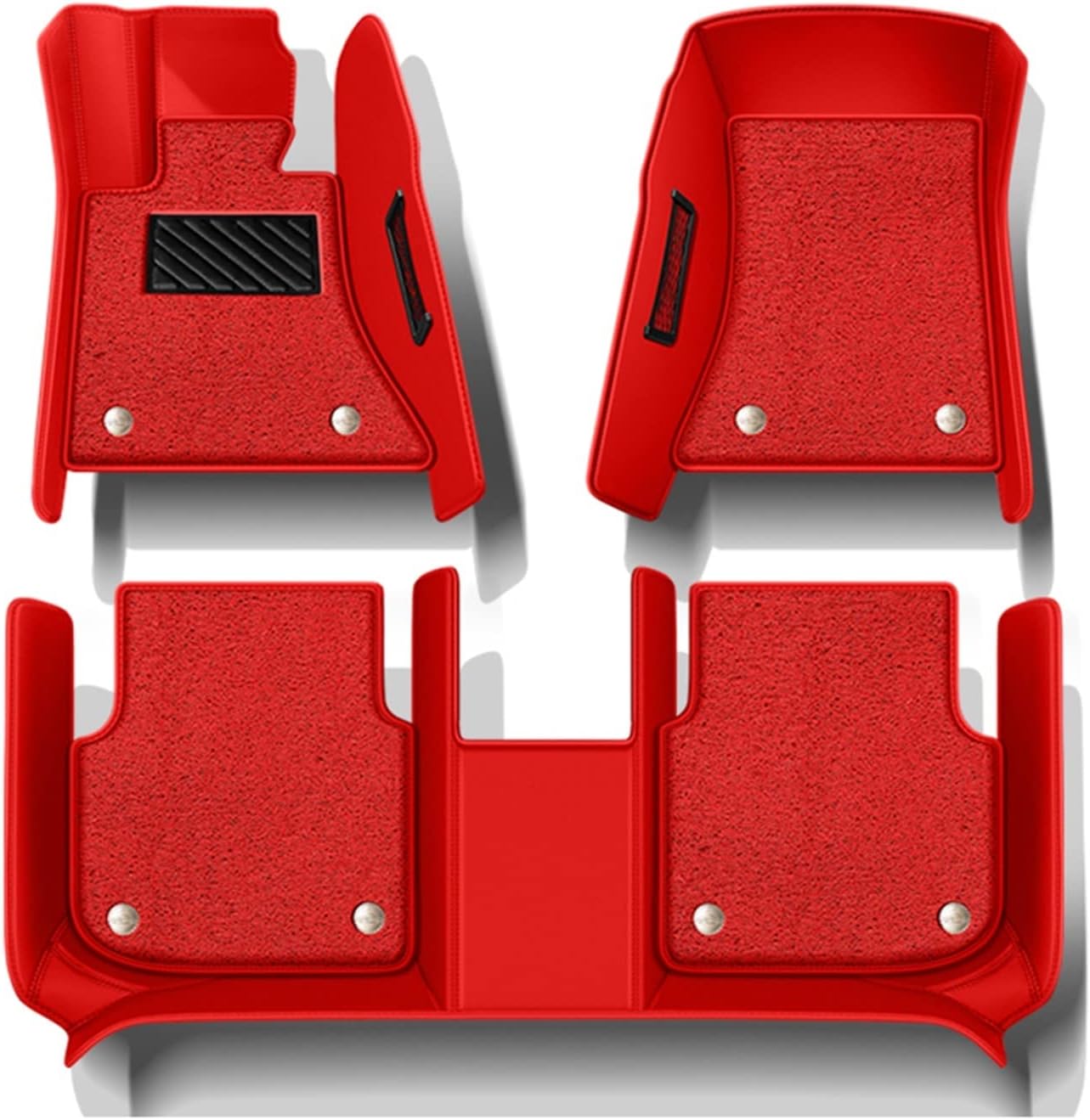 Car Floor Mats Car Floor Mats Accessories Tapetes De Sol Auto Carro Tapis Voiture For VW For Golf 7 MK7 2012 Car Mats Carpets (Color : RED)