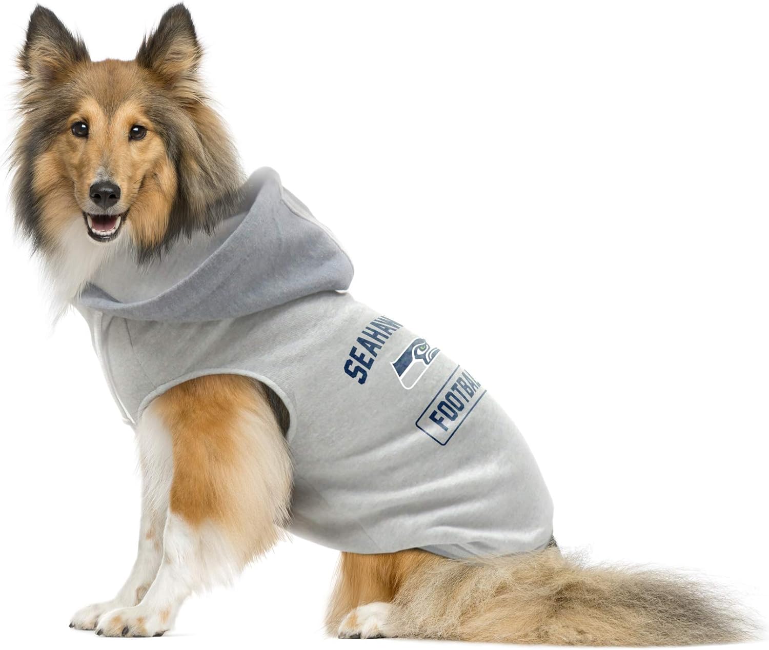 Littlearth NFL Unisex-Adult NFL Pet Hooded Crewneck with Team Logo and Name