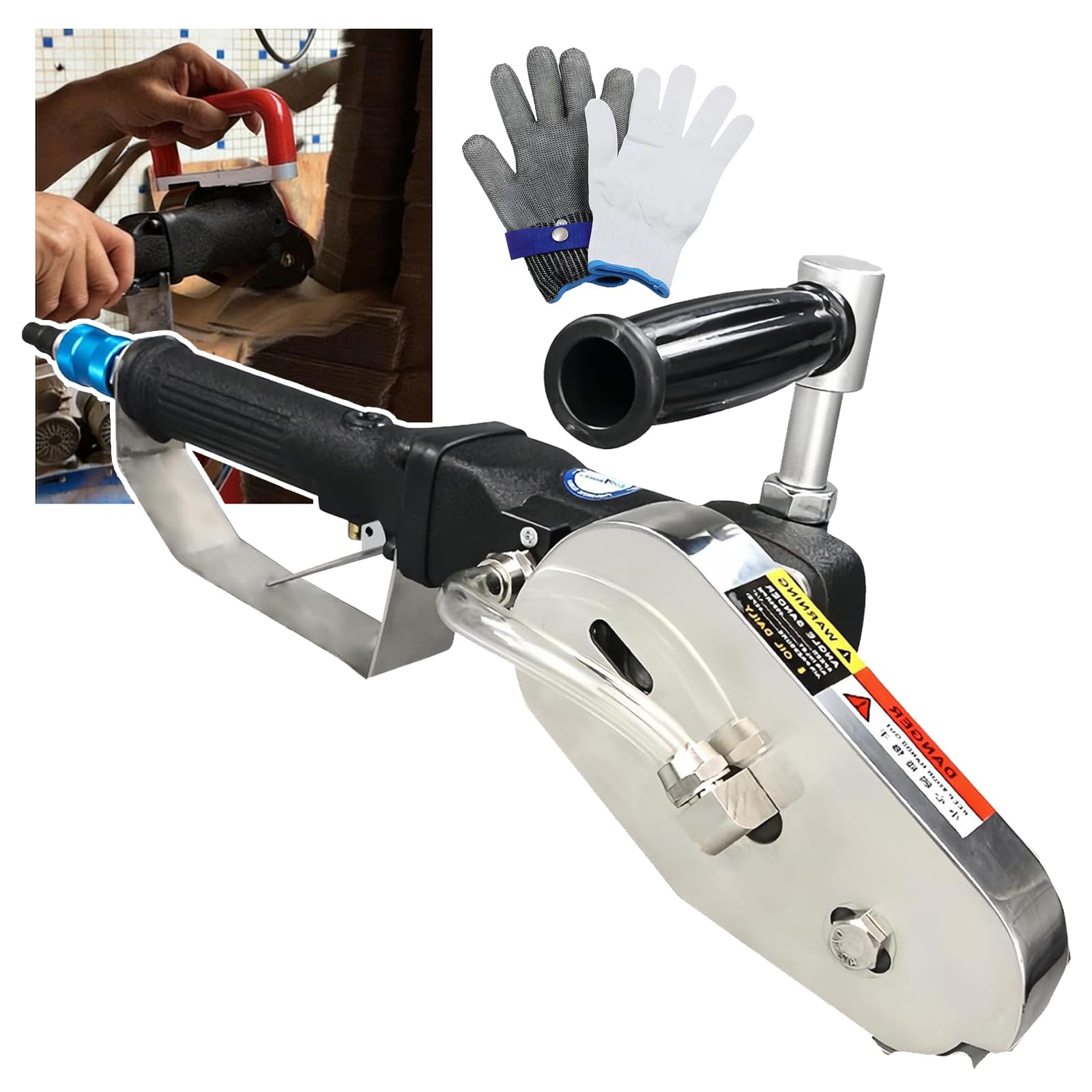 Herramienta neumática de eliminación de residuos, cortador de bordes de papel para cartón y cartón corrugado, aleación de acero, presión de entrada de 6 a 8 kg, máquina de corte