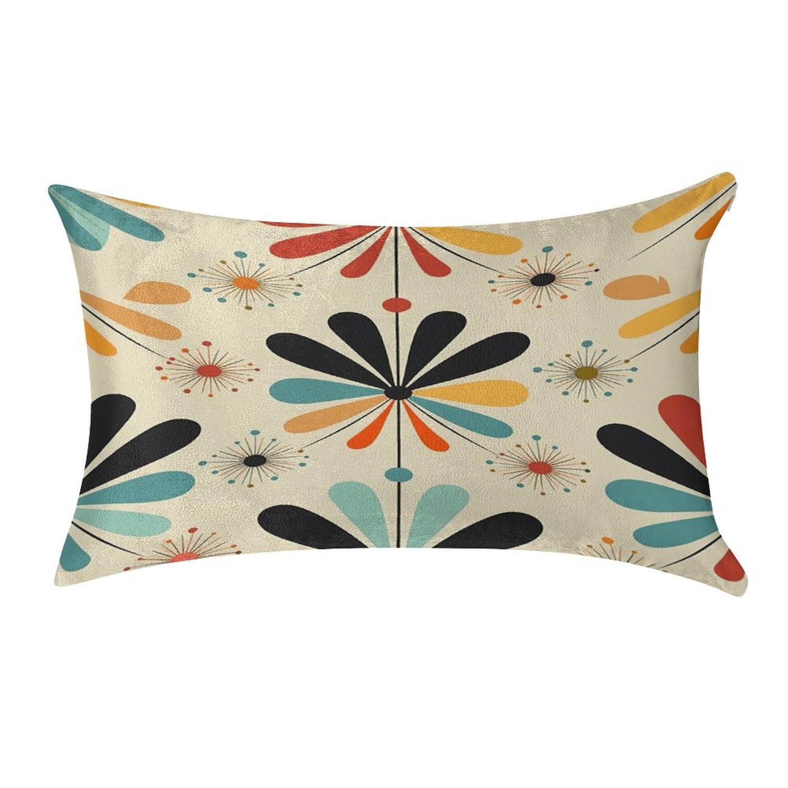 FekiLoot Retro Modern Pillow Cover Modern Lumbar Pillow Covers Easy Care Velvet Pillowcase Super Soft Cushion Case Rectangular Throw Pillow Cover for Couch Sofa Bedroom Car Decor