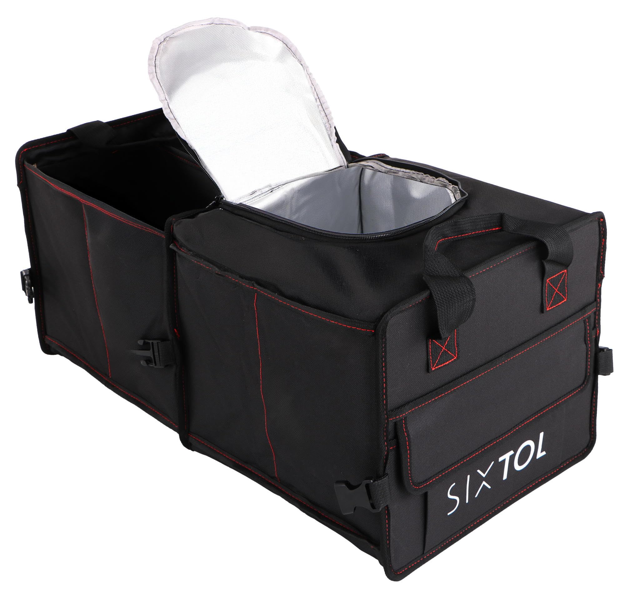 CAR COMPACT 5L THERMO | Organizer da bagagliaio pieghevole con borsa termica da 18L | 5 scomparti