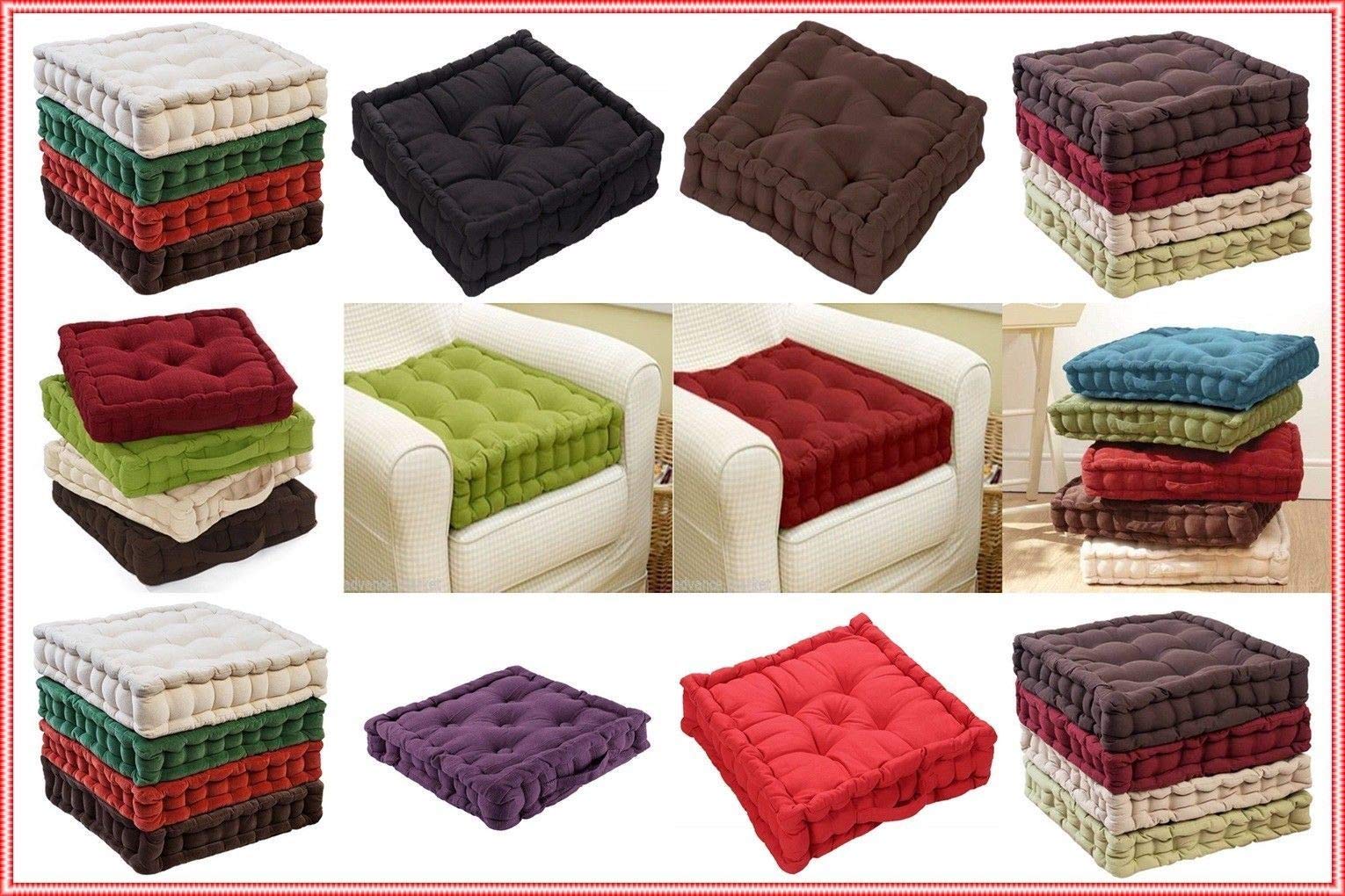 Nights Beige 1X New 100% Cotton Booster Seat Cushion Chair Sofa Available (Beige)