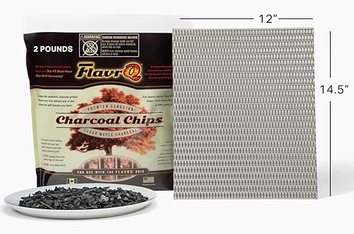 Miniatura 3 de Kit de inicio (rejilla de carbón y chips de carbón de 2 libras) convierte la parrilla de gas en carbón en cuestión de minutos - Carbón de madera