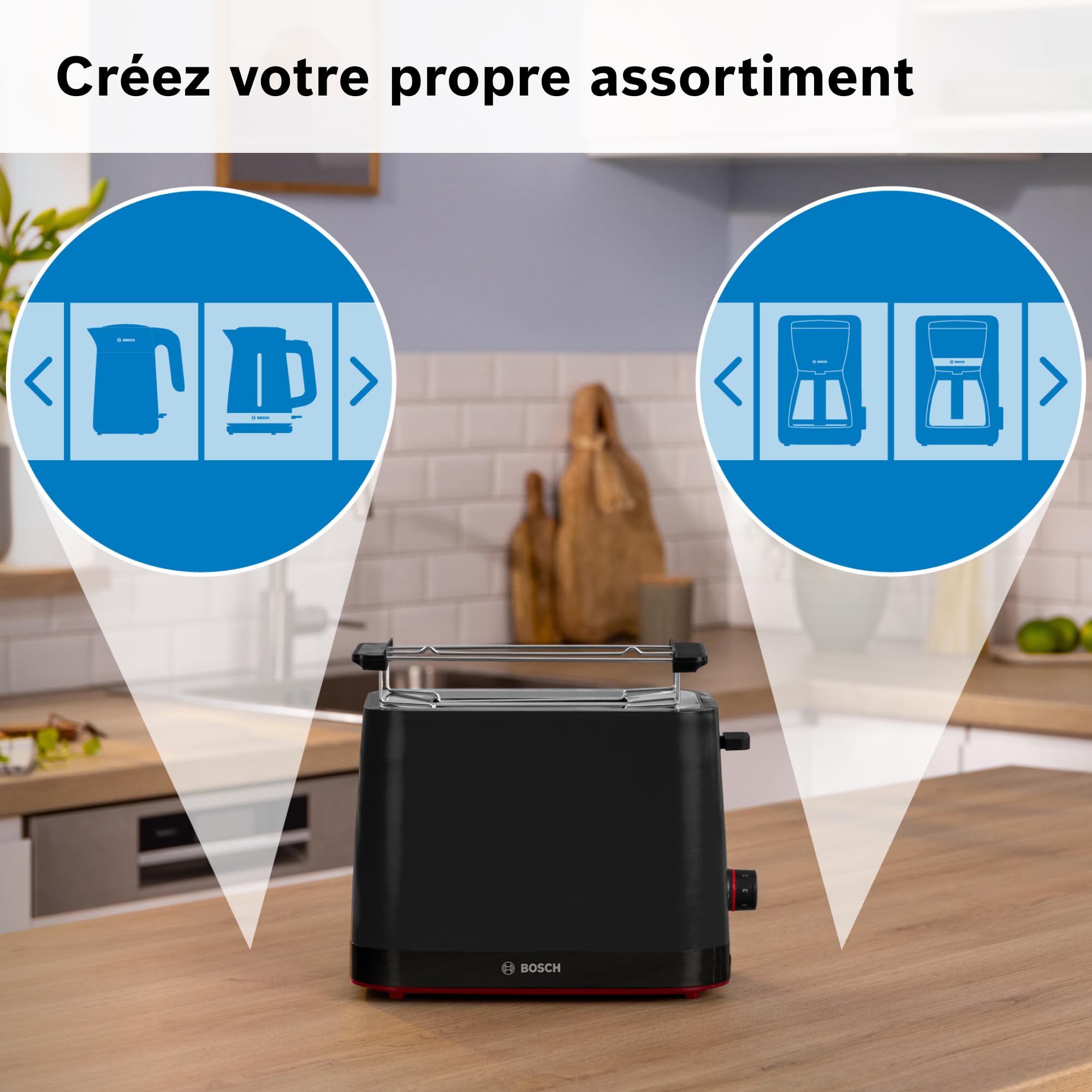 Bosch TAT3M123 MyMoment - Grille-pain,Arrêt automatique