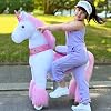 PonyCycle Ride on Pink Unicorn Horse Toys Ride on Toys for Kids 4-8 Year Old Riding Unicorn for Toddlers Size 4 Outdoor Indoor Ride on Animal with Music Sounds Birthday Gifts Ux402