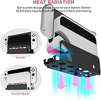 Vista 4 de JDDWIN Kit de soportes compatible con Nintendo SwitchSwitch OLED montaje en pared, interruptor de metalinterruptor OLED soporte vertical para colgar