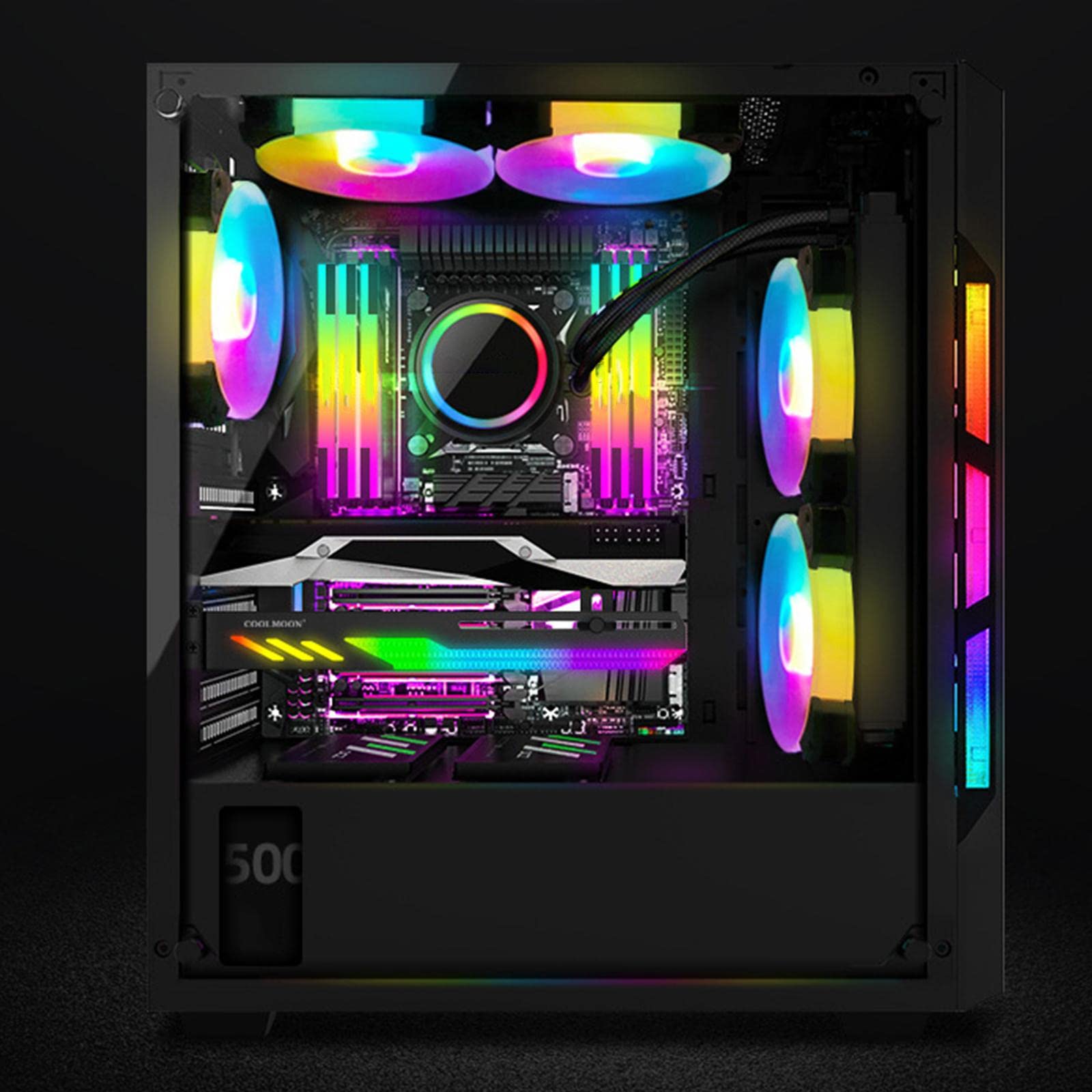 CALANDIS Gpu Support Holder 5V Sliding Adjustment Aluminum Alloy RGB Strip Black-picture-11