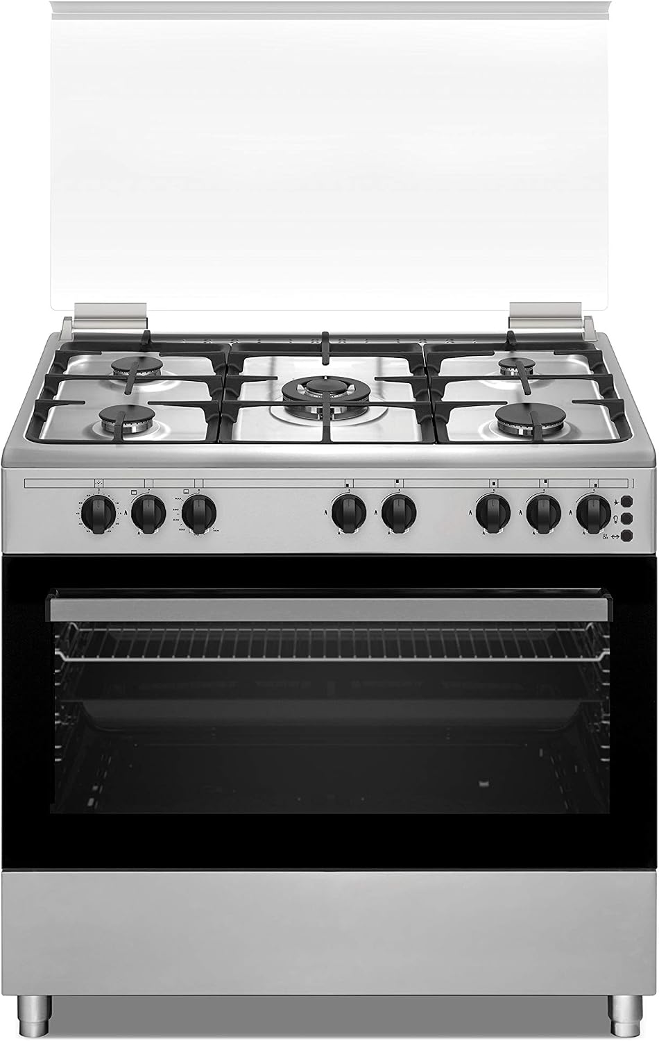 Candy 90 X 60 cm, 5 Gas Burners Free Standing Gas Cooker, Inox CGG95BXLPG Dhabione