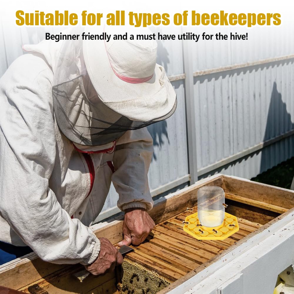 Abreuvoir pour Abeilles,1 Ou 2 Mangeoires a Abeilles,Structure D'alimentation en Eau Inversée pour L'arrosage et L'alimentation du Jardin Extérieur