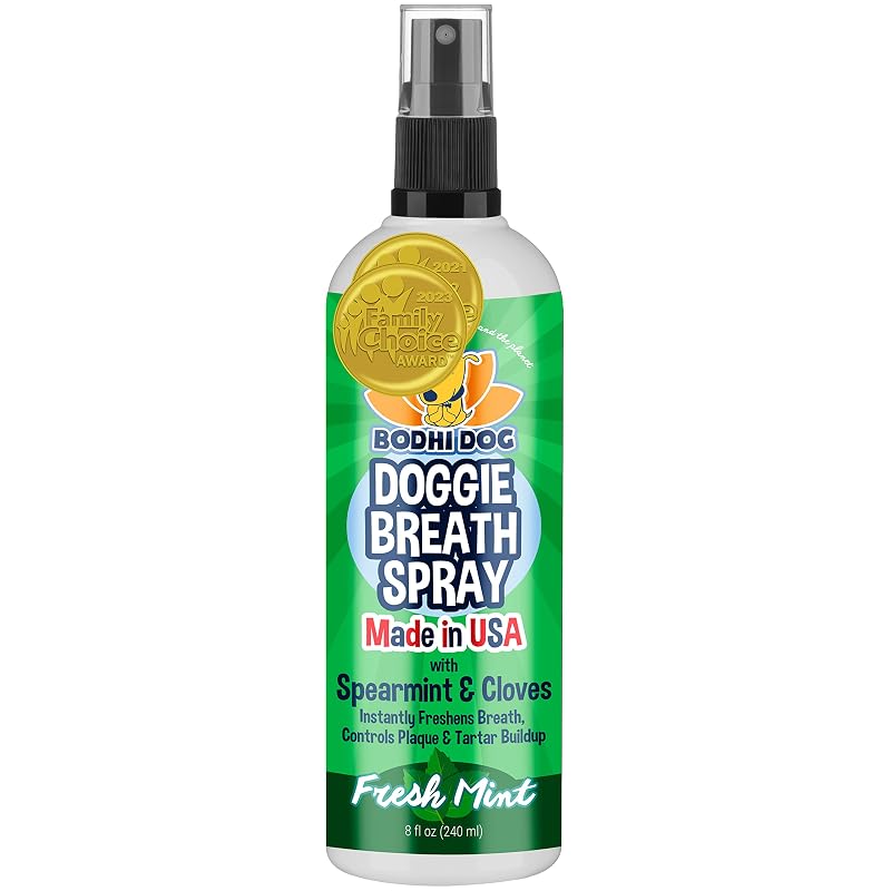 Spray refrescante bucal para cães com hortelã e cravo Bodhi Dog 240 mL