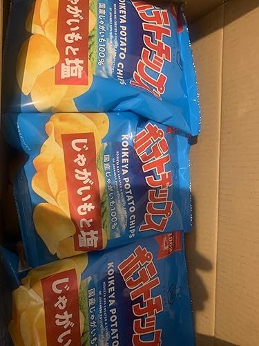 Amazon.co.jp: 湖池屋 小袋 ポテトチップス じゃがいもと塩 25g✕24袋