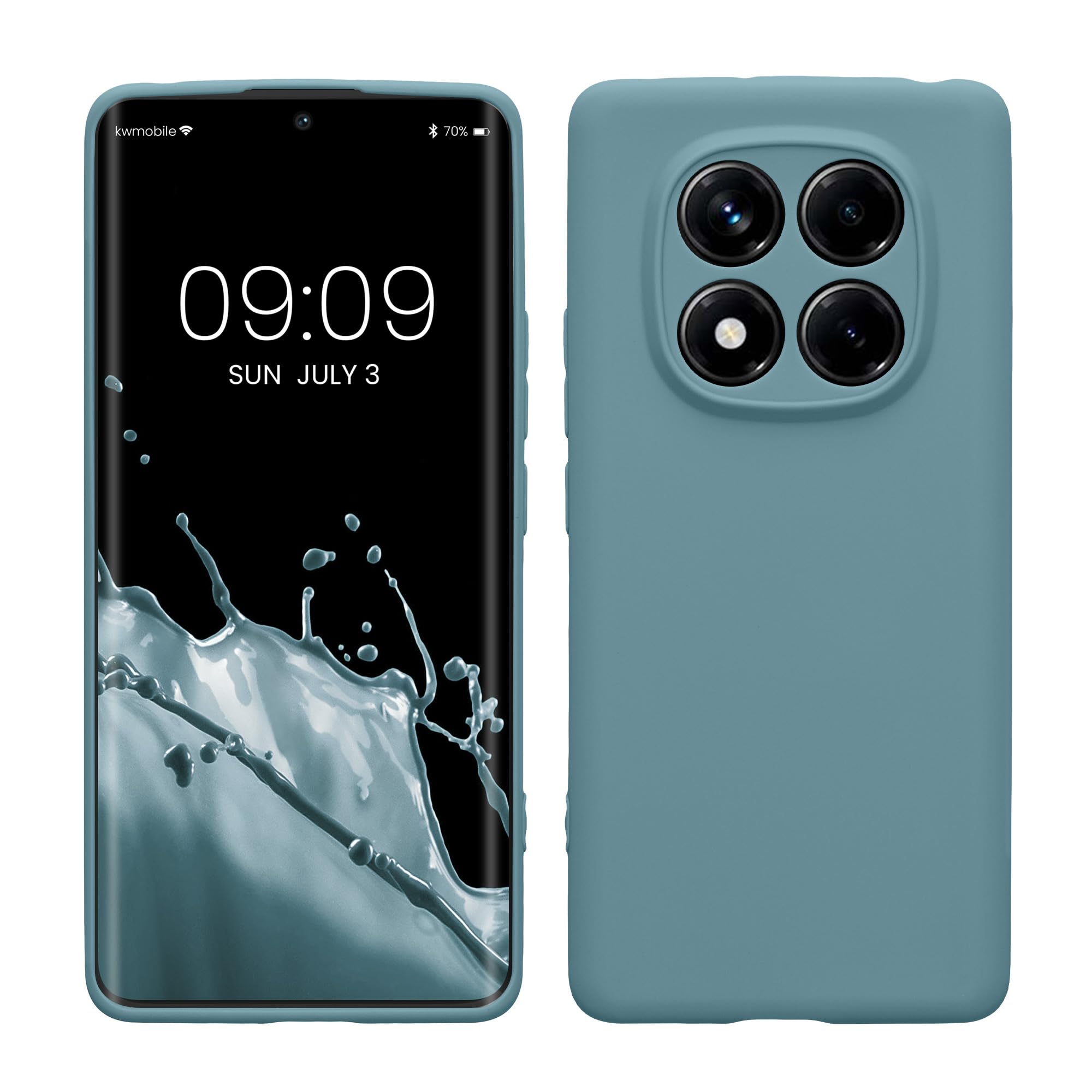 kwmobile Carcasa Compatible con Xiaomi Redmi Note 14 Pro 5G / Poco X7 Funda - Funda Ultrafina de TPU con Bordes elevados - Lavanda Metalizado — view 131