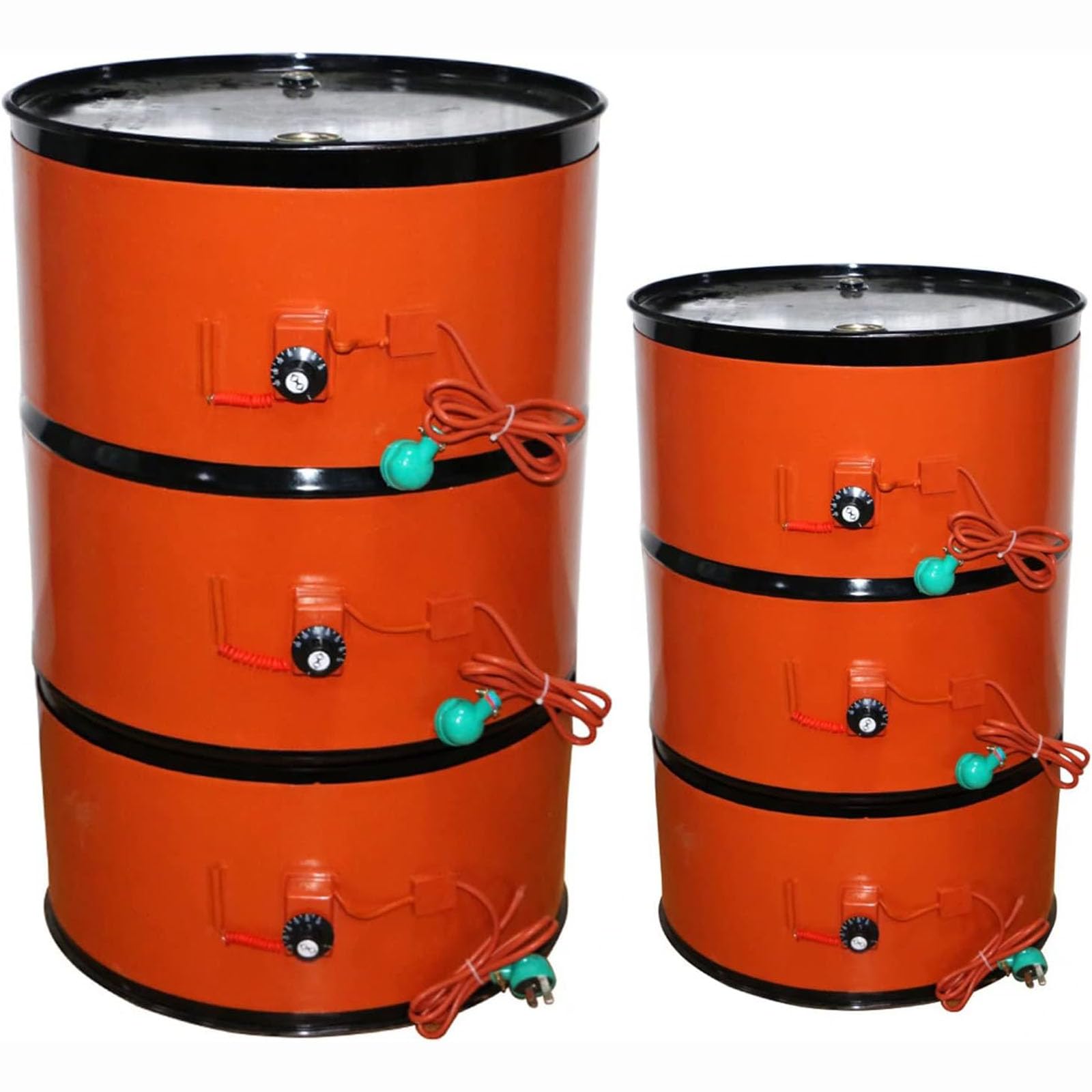 Fassheizband, 55 Gallon Silikon Elektrische Matte mit 30-150°C Thermostat, Isolierte Fassheizung Pad fur Honig Biodiesel Industrieol(Digital,150L 1520 * 250/2000W)