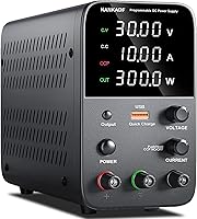 Vista 1 de DC Power Supply Variable, Bench Power Supply with Encoder Adjustment Knob, Output Enable/Disable Button, Adjustable Power Supplies with USB