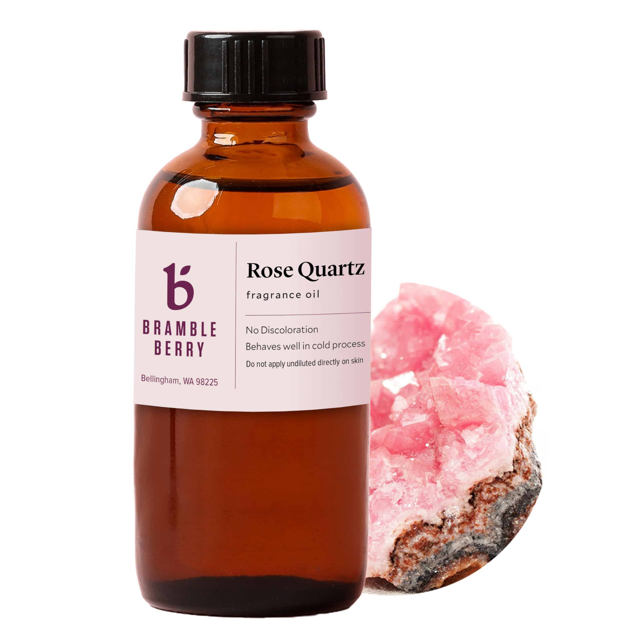 Bramble Berry Rose Quartz Fragrance Oil 2 oz | Bright Floral Scent for Soap Making, Lotion, Perfume, Scrubs &amp; Bath Bombs | Skin Safe, Vegan, Paraben &amp; Phthalate Free
