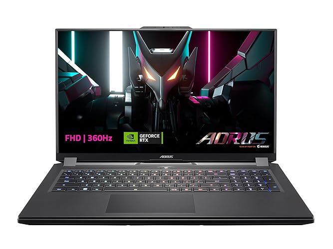 GIGABYTE AORUS 7: 17.3" FHD 1920x1080 360Hz, NVIDIA GeForce RTX 4060 Laptop GPU 8GB GDDR6, Intel Core i5-12500H, 16GB DDR4 RAM, 512GB SSD, Win11 Home (AORUS 7 9KF-E3US513SH), Black - RTX 4060|i5-12500H|16GB RAM|1TB