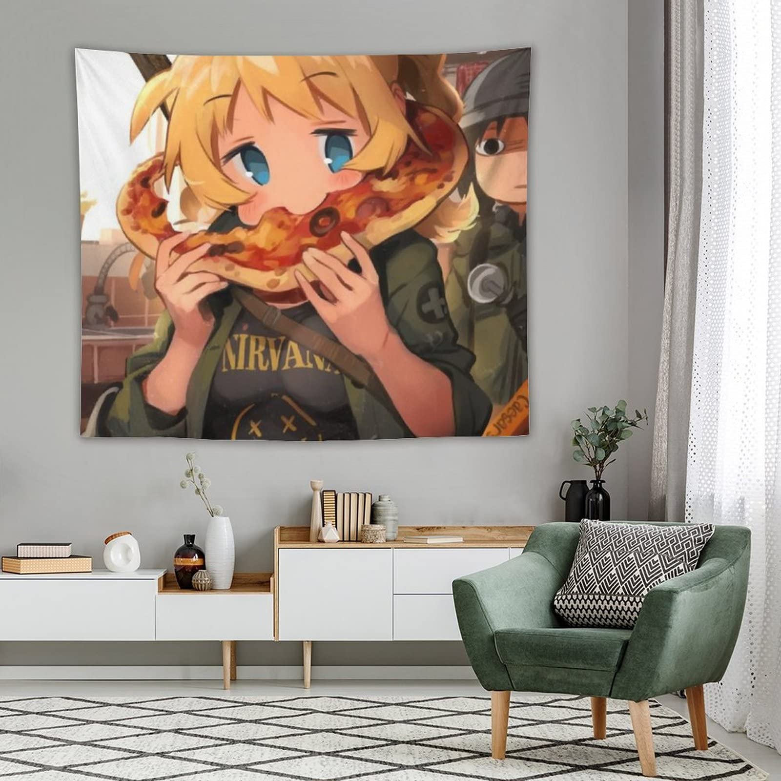 Amazon.co.jp: 少女終末旅行 壁布ロマンチック布ポスター 大判 壁掛け 