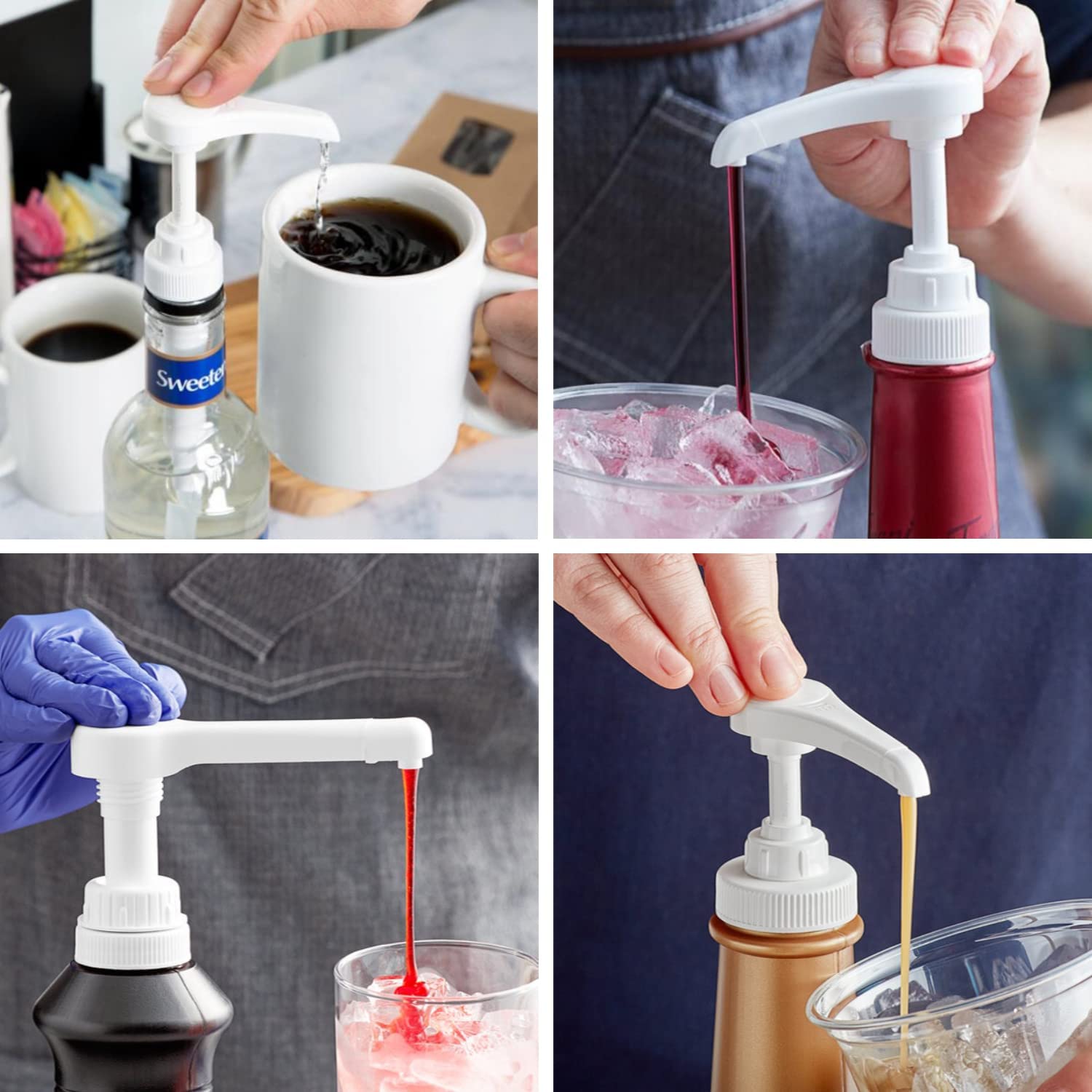 5 Pompes à Sirop Café - Distributeur Sirop 750ml - Doré - Maison/Bar