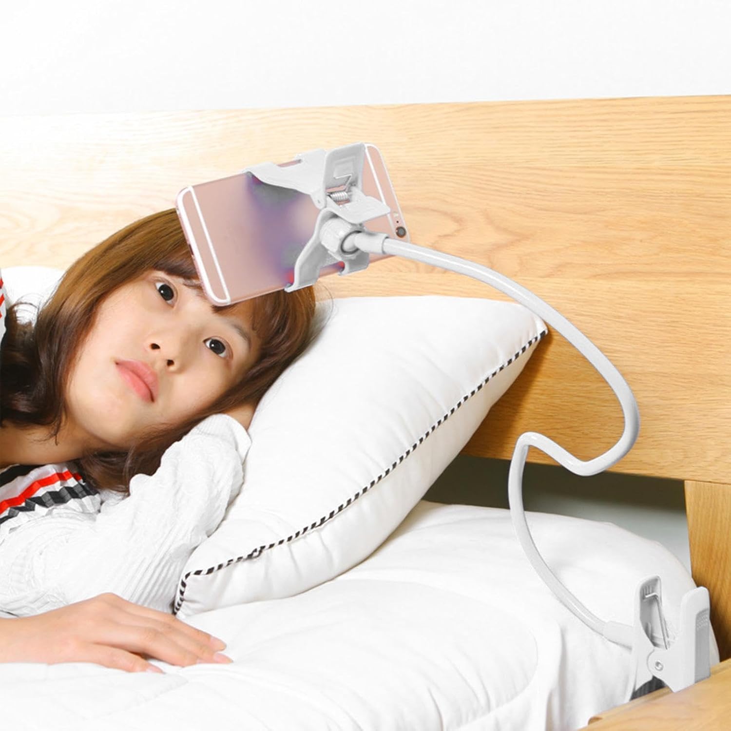 Gooseneck Phone Holder, Multifunctional Flexible Lazy Arm Headphone Stand image 3