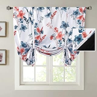 H.VERSAILTEX 100% Blackout Window Curtain Shade Cattleya Floral Printed ...